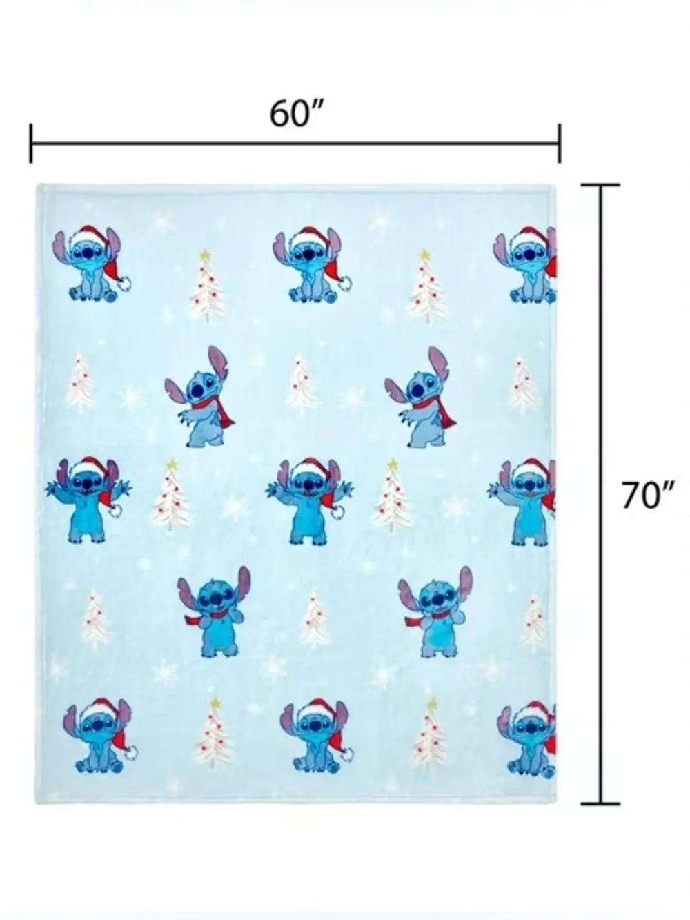 Disney Limited Edition Stitch Silk Touch Throw Blanket - Light Blu